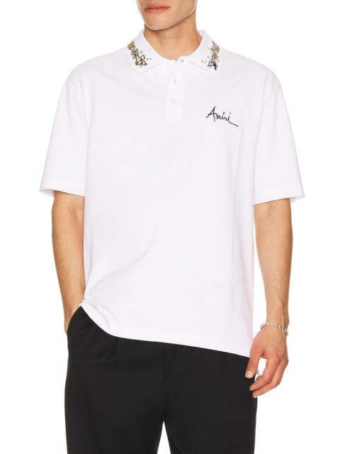 AMIRI Amiri Floral Collar Polo