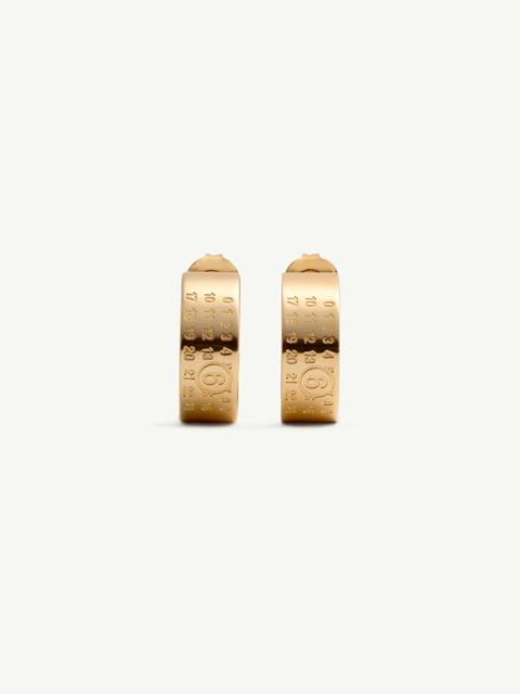 MM6 Maison Margiela Gold numeric hoop earrings