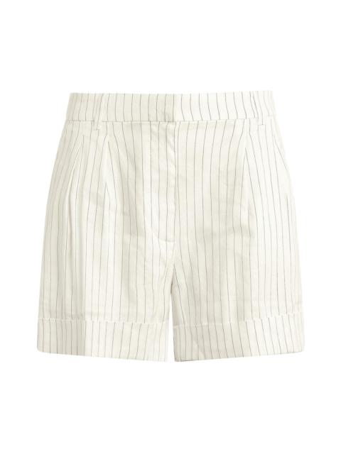 Joe's Jeans Women's The Brody Tailored Pinstripe Linen-Blend Shorts - Cream Linen Black