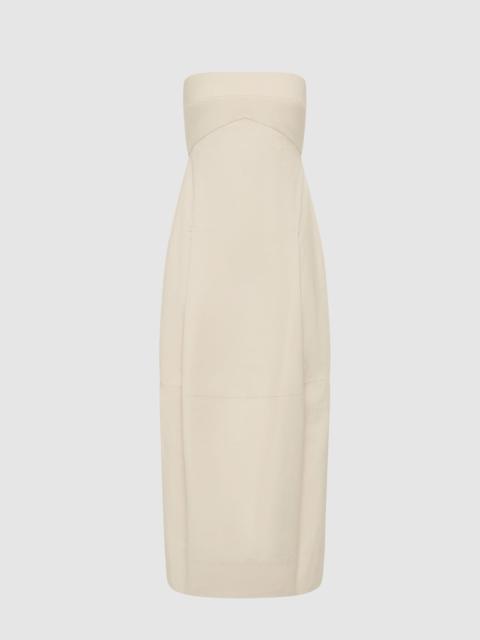 ST. AGNI Canvas Pleat Cocoon Dress - Shell