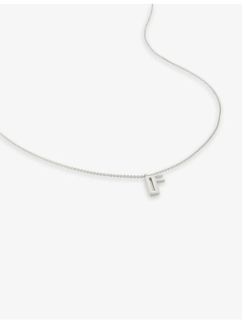MONICA VINADER F letter-charm sterling-silver pendant necklace