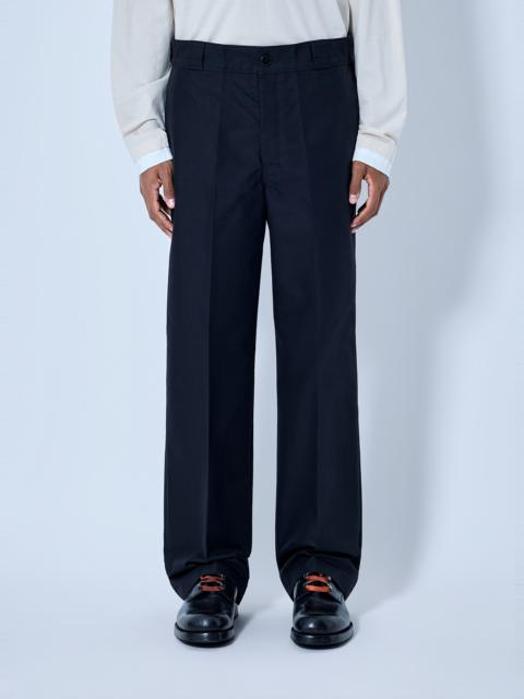 Prada Canvas Logo-Plaque Trousers
