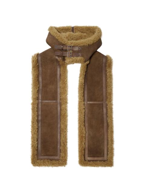 hooded shearling scarf