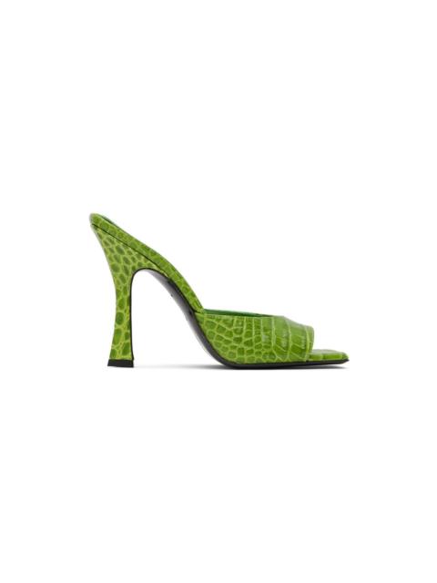 THE ATTICO Green Anais Heeled Sandals