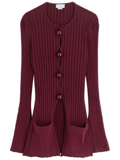 Tシャツ・カットソー STELLA McCARTNEY Burgundy Cotton Cardigan SchaferandweinerShops Canada - Blusa Stella in raso di seta