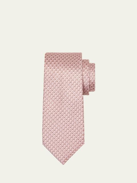 Brioni Men's Silk Geometric Jacquard Tie