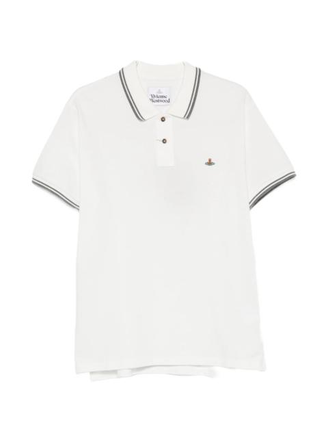Vivienne Westwood Vivienne Westwood Classic Embroidered-detail Cotton Polo Shirt