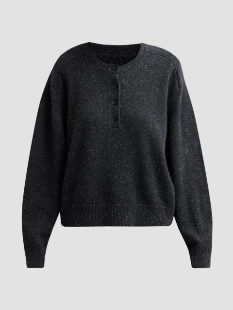 Loulou de Saison Women's Malo Saddle-Sleeve Sweater - Peppered Anthracite