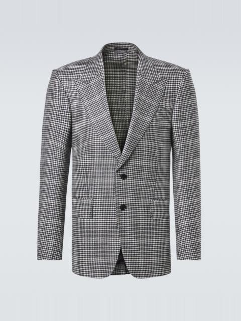 TOM FORD Checked wool-blend suit jacket
