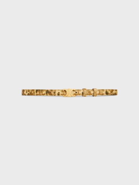 CELINE Small Triomphe Belt in TRIOMPHE CANVAS WITH LEOPARD PRINT