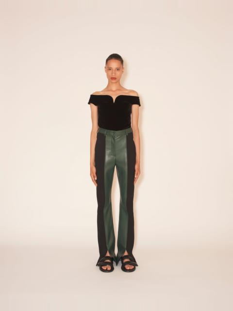FILO - Contrast trouser - Pine green/black