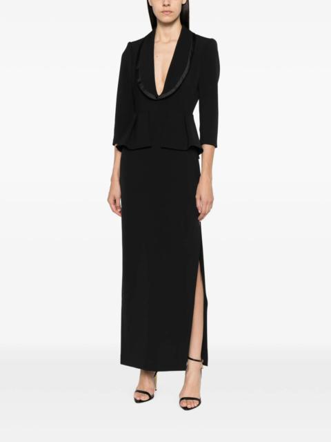 ELISABETTA FRANCHI Elisabetta Franchi Peplum-waist Shawl-lapel Dress
