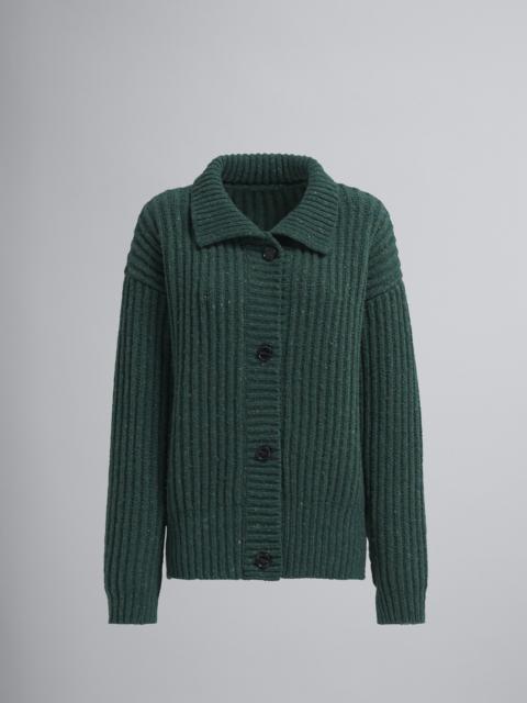Marni RECYCLED FELTED VISCOSE AND WOOL CARDIGAN
