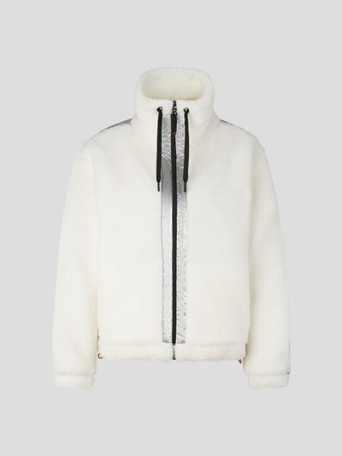 BOGNER Ninetta Teddy fleece jacket in Off-white/Silver