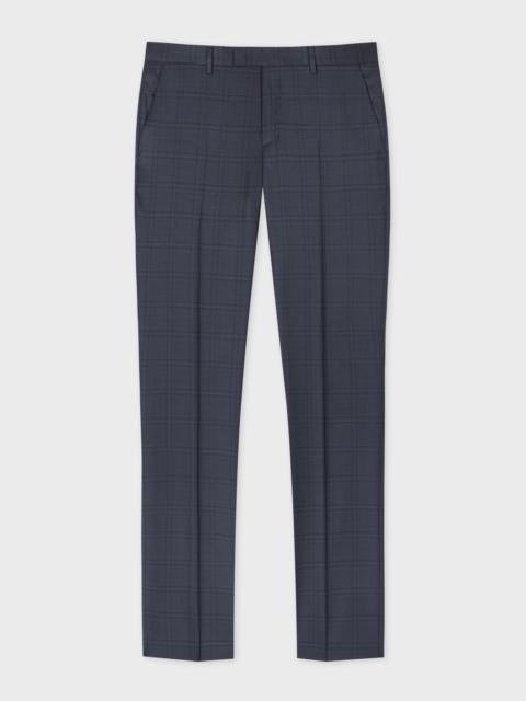 Paul Smith Tapered-Fit Navy Check Wool Trousers
