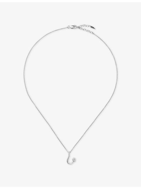 MISSOMA Curly Molten Mini Initial U Silver-Plated Sterling-Silver Necklace