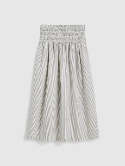 Madewell Sophia Midi Skirt in Seersucker