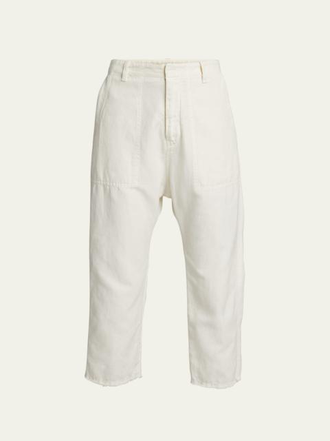 Luna Cotton-Linen Cropped Pants