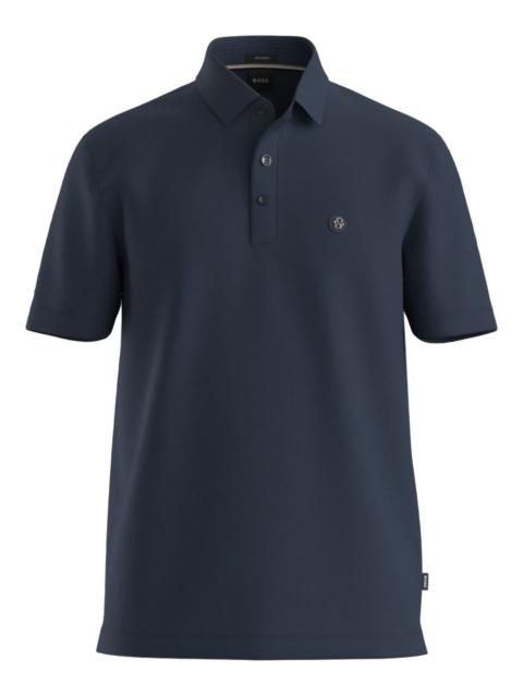 BOSS logo-patch cotton polo shirt