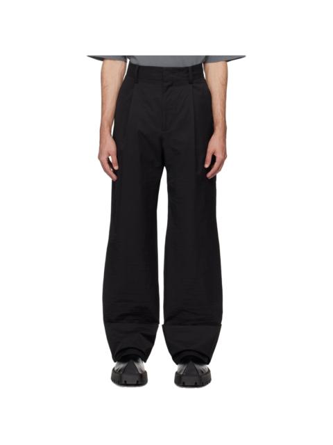 We11done Black Roll-Up Trousers