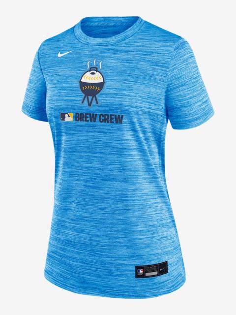 Nike Milwaukee Brewers Authentic Collection City Connect Velocity Women's Nike Dri-FIT MLB T-Shirt