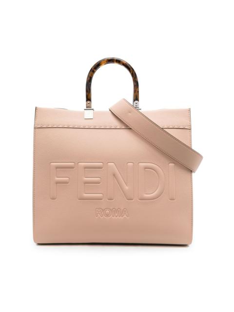 FENDI Sunshine logo-embossed tote bag