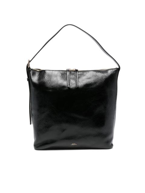 A.P.C. zip-fastening leather shoulder bag