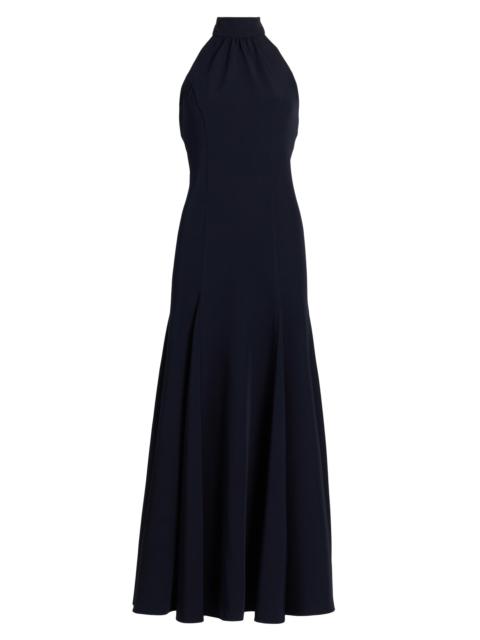 MILLY Women's Elena Halterneck Maxi Dress - Navy