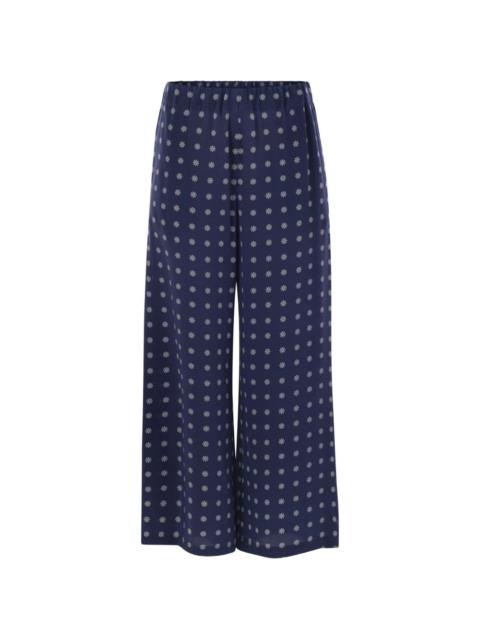 WEEKEND Max Mara printed elasticated silk trousers