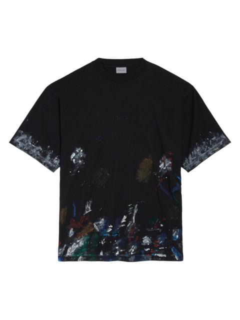 BALENCIAGA Men's Painter's Shirt Medium Fit T-Shirt - Black