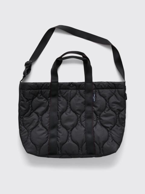 COMME DES GARÇONS HOMME QUILTED RIP STOP TOTE BAG BLACK