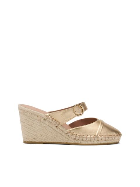 MALONE SOULIERS Farah metallic-buckle wedge-heel mules