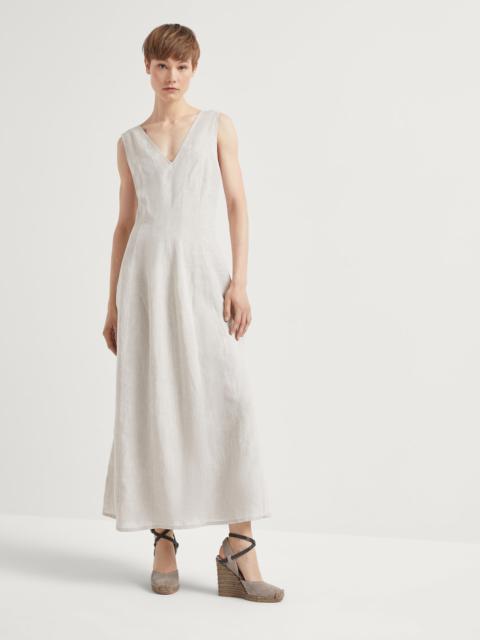 Fluid lessivé linen dress