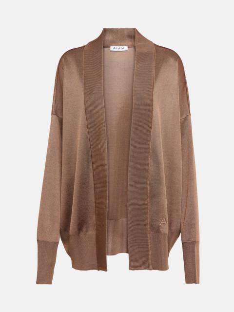 Alaïa Oversized metallic cardigan