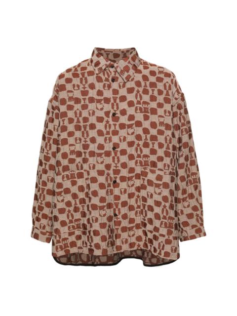 HENRIK VIBSKOV Big patterned-jacquard shirt