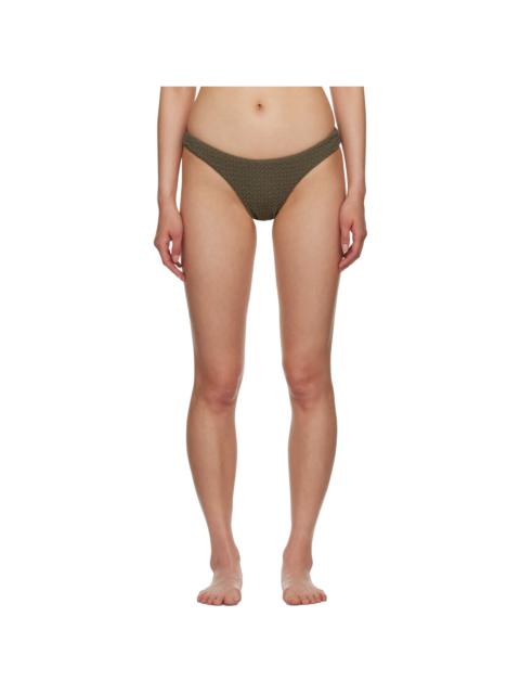 Nanushka Khaki Manou Bikini Top