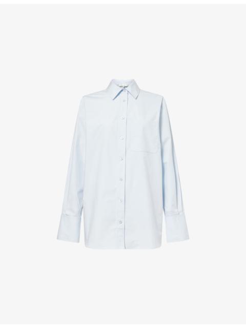 FRAME The Boy Long-Sleeves Cotton-Poplin Shirt