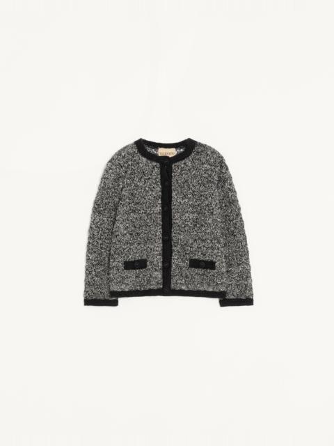 Valentino KNITTED JACKET IN LINEN AND LUREX