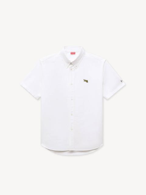 KENZO 'KENZO Jumping Tiger' embroidered short sleeve shirt in cotton oxford