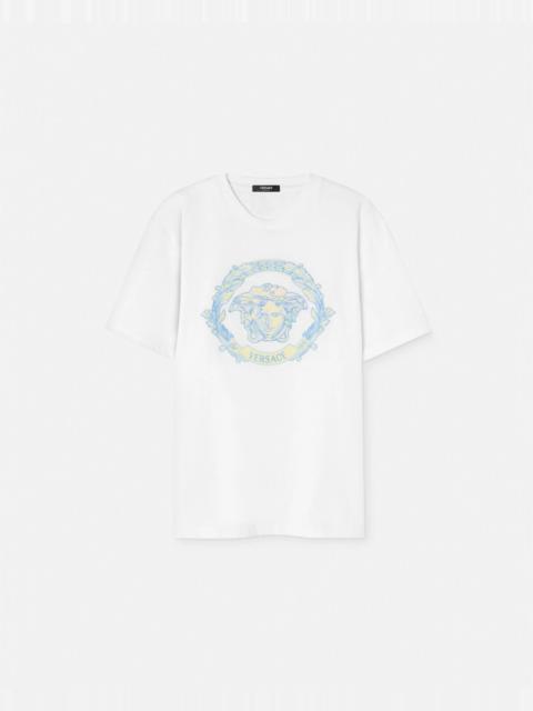 VERSACE Embroidered Barocco Wave Crest T-Shirt