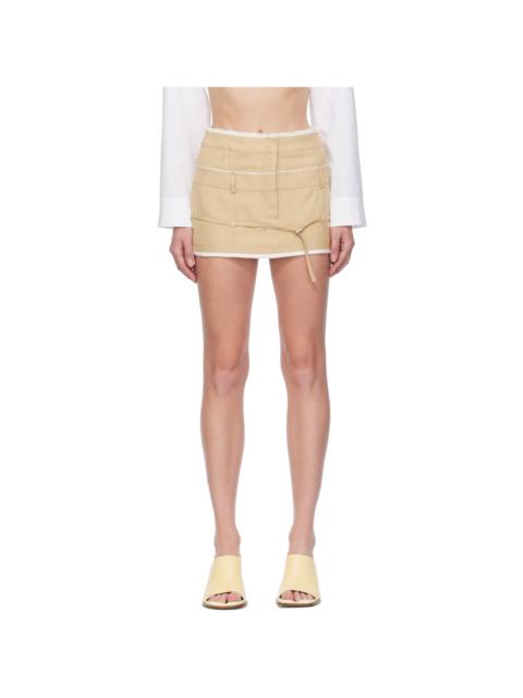 JACQUEMUS Beige Le Chouchou 'La Mini Jupe Caraco' Miniskirt