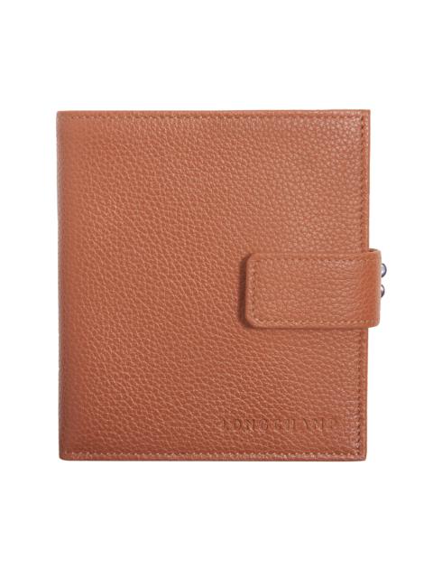 Longchamp Le Foulonné Compact wallet Caramel - Leather