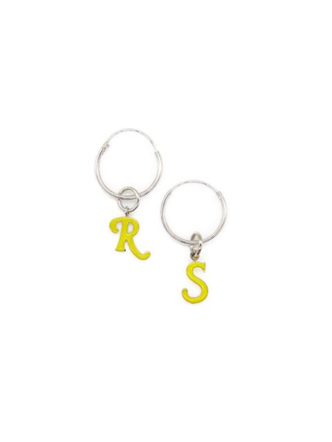 Raf Simons RS Logo Yellow Earrings  in Yellow
