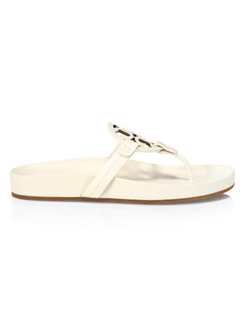 TORY BURCH Women's Miller Cloud Leather Thong Sandals - New Ivory