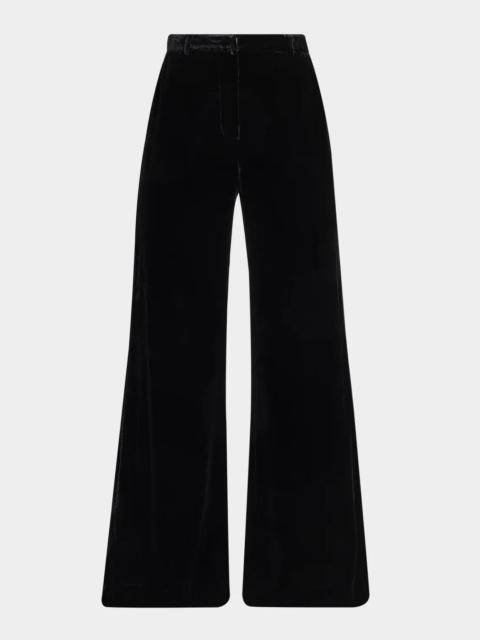 L'AGENCE Pilar Velvet Wide-Leg Pants
