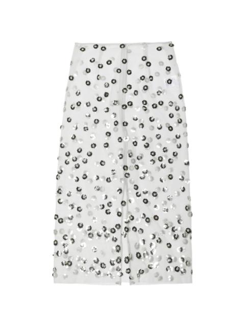 CECILIE BAHNSEN Gus sequin-embellished midi skirt