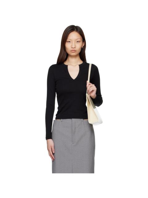 FLORE FLORE Black Iman Longsleeve T-shirt