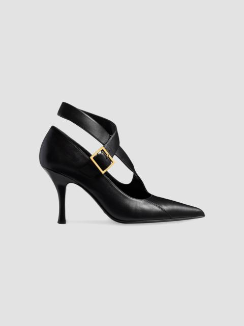 KHAITE Women's Sloan 85MM Leather Pumps - Black