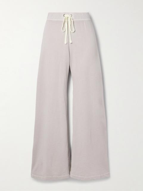 JAMES PERSE Cotton-terry Wide-leg Track Pants