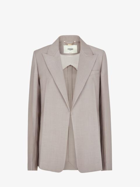ジャケット FENDI DOVE GREY MOHAIR BLEND BLAZER FENDI Fendi Woman Dove Grey Mohair Blend Blazer | luosophy